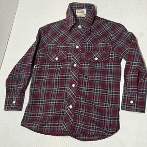 Vintage Plaid  Western Shirt Pear Snap Childs Size 4 Quality